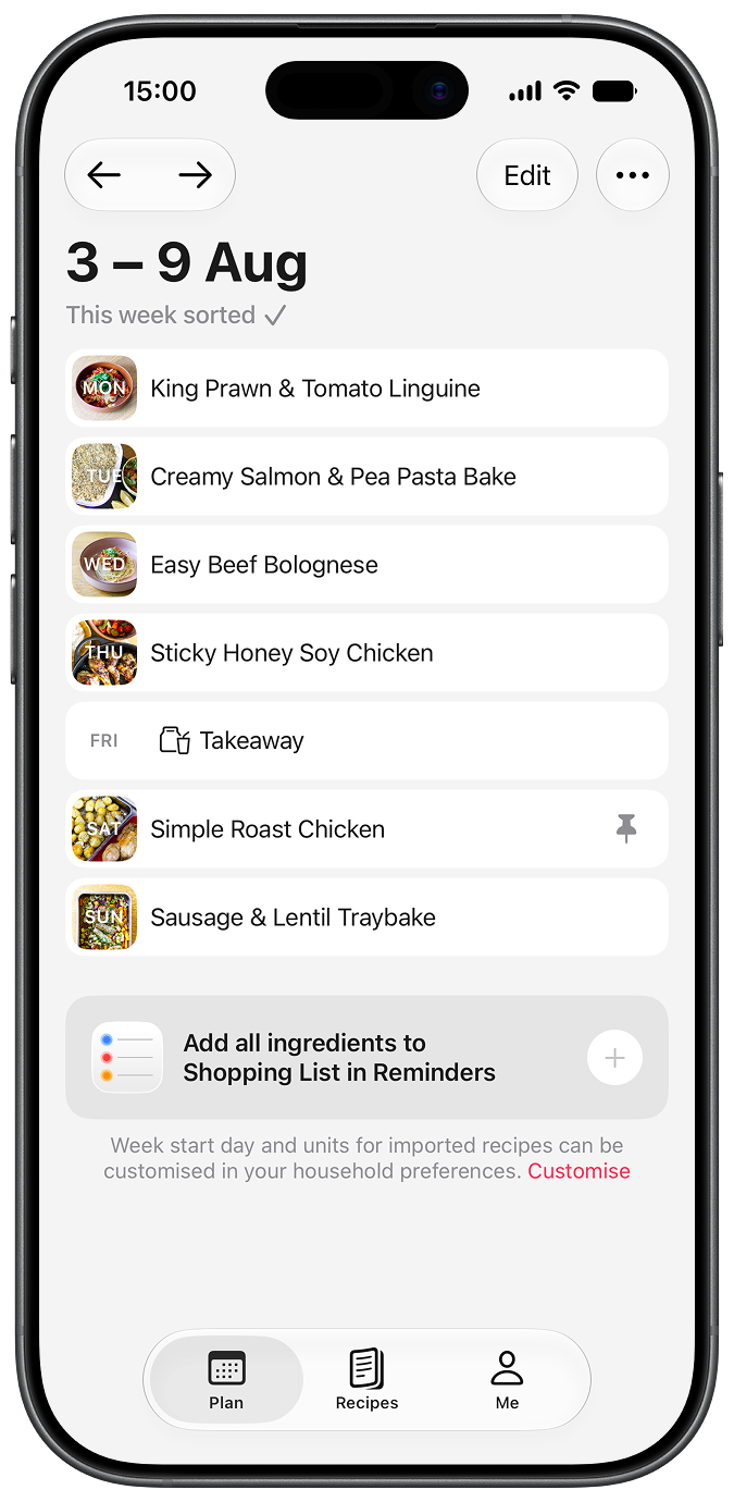 TeaTonight: Dinner Planner TeaTonight: Dinner Planner