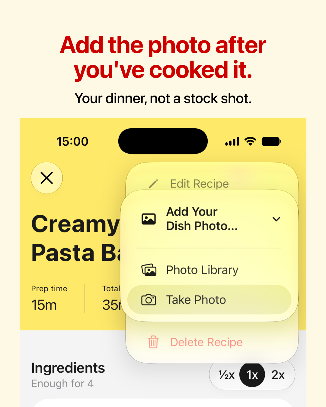Your dish photo